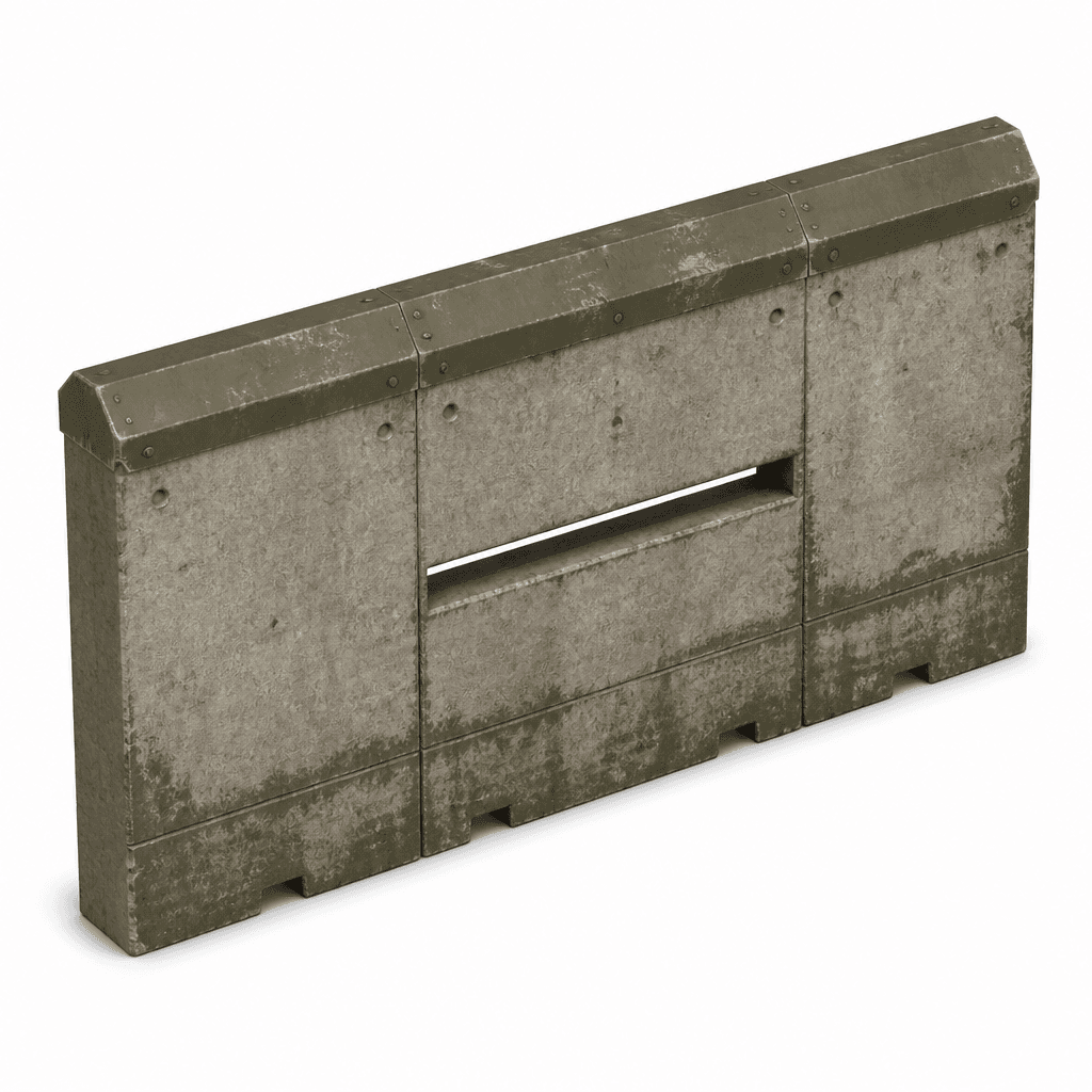 Wall segment: Tiles on the face